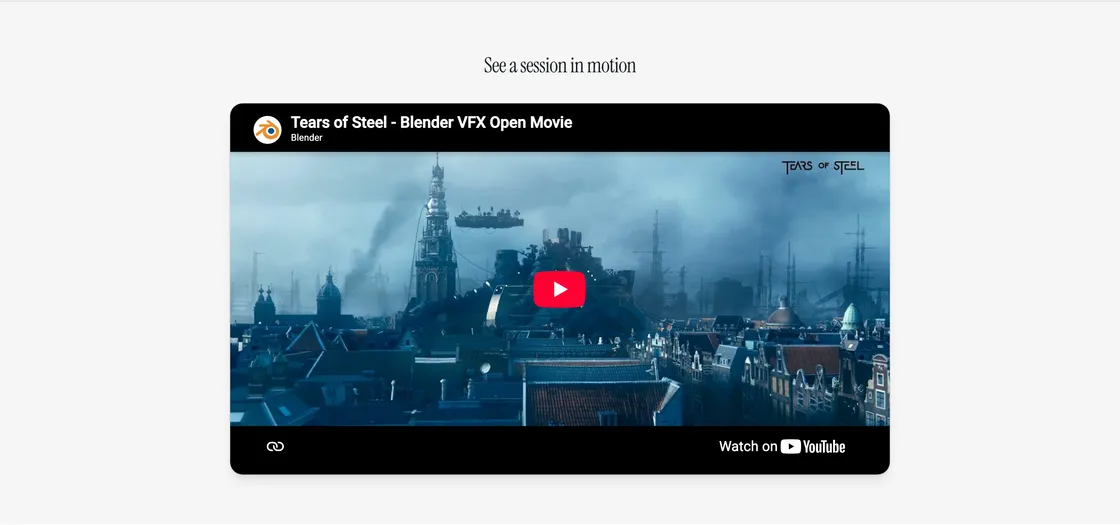The Video section on a storefront